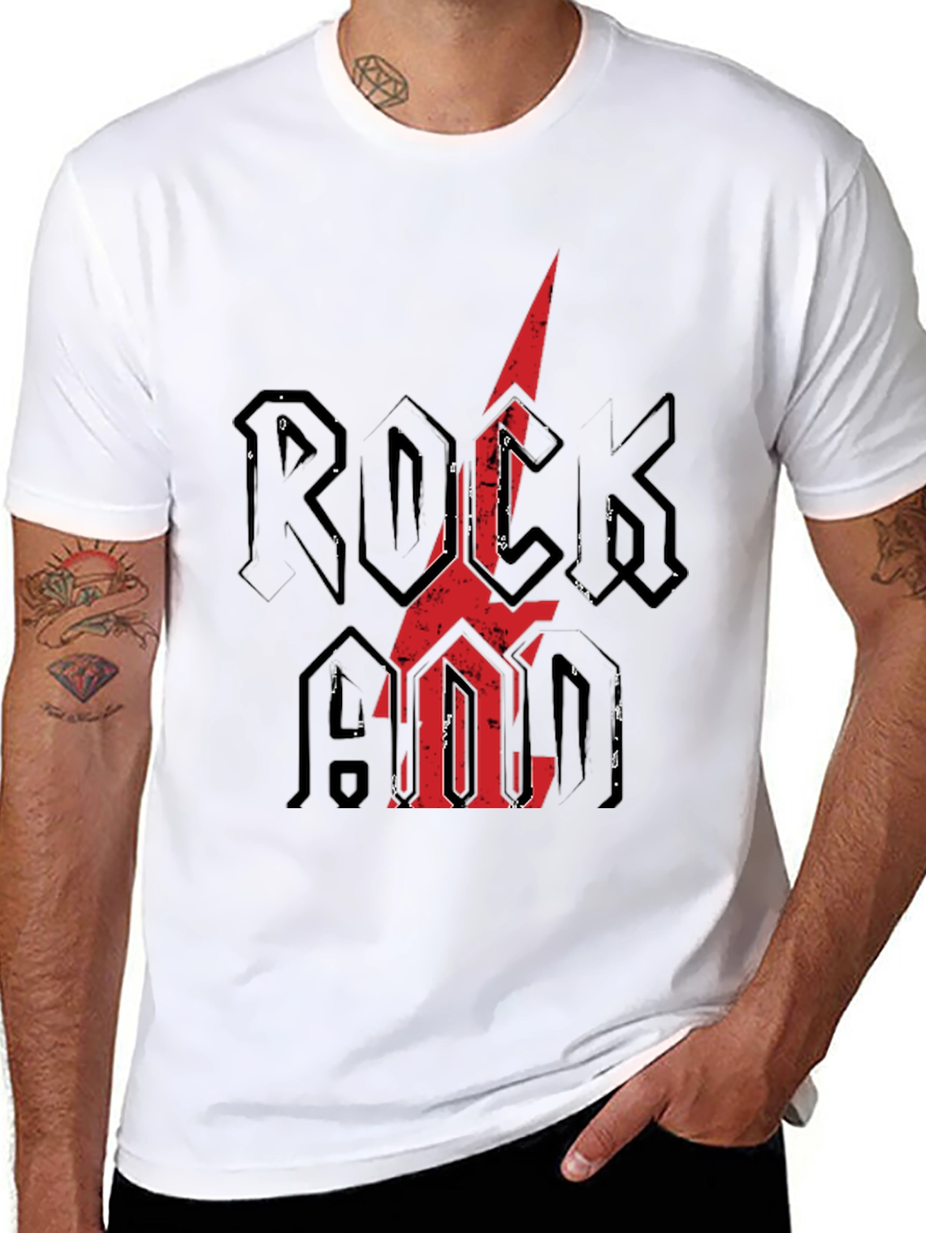 Rock N Roll Graphic Tee - Distressed Print