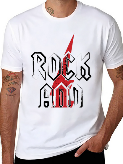Rock N Roll Graphic Tee - Distressed Print