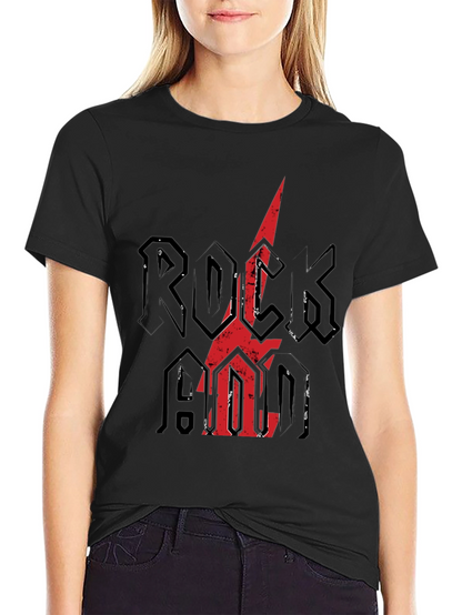 Rock N Roll Graphic Tee - Distressed Print
