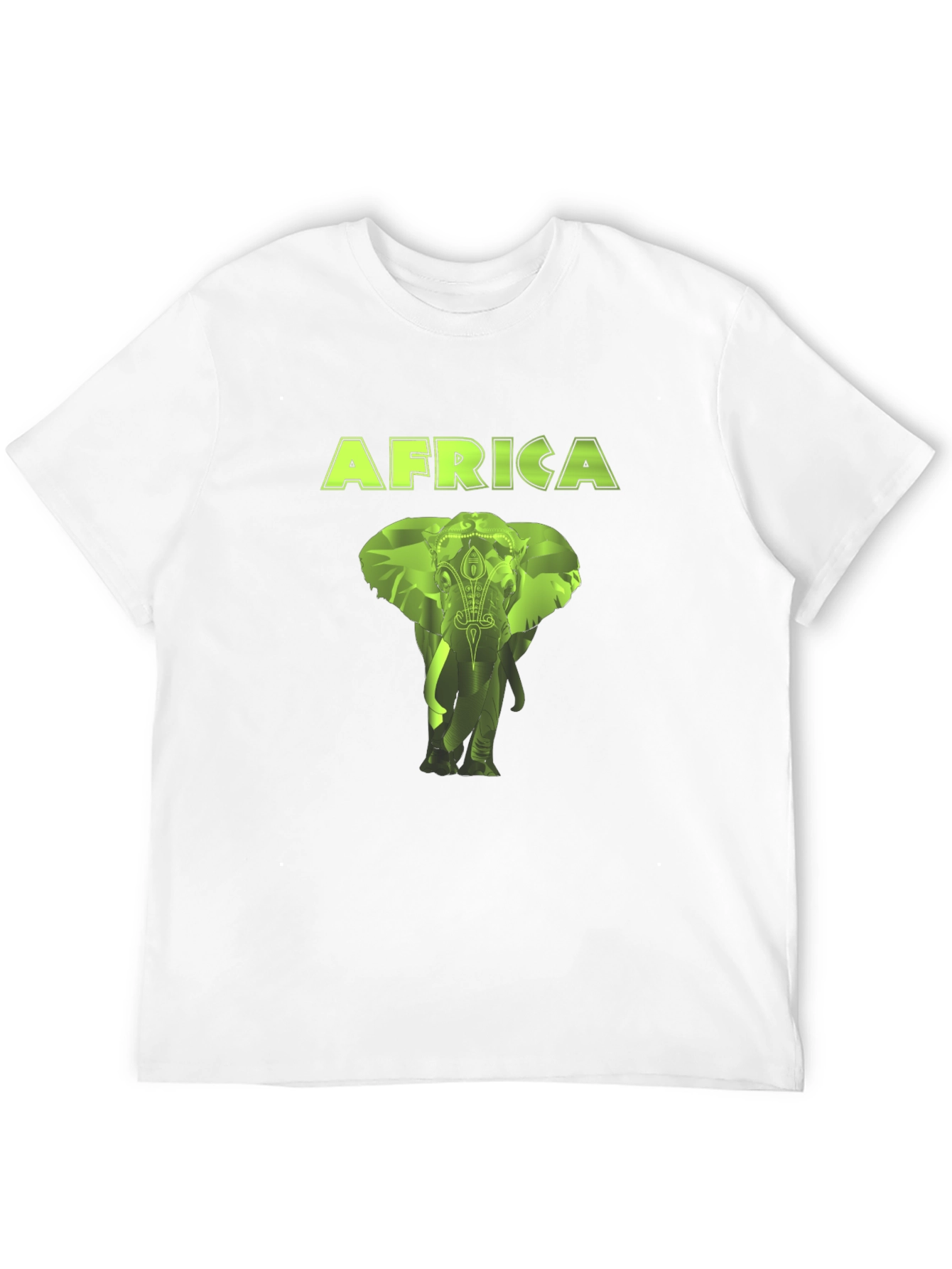 Africa Elephant Graphic Black T-Shirt