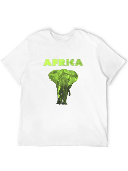Africa Elephant Graphic Black T-Shirt