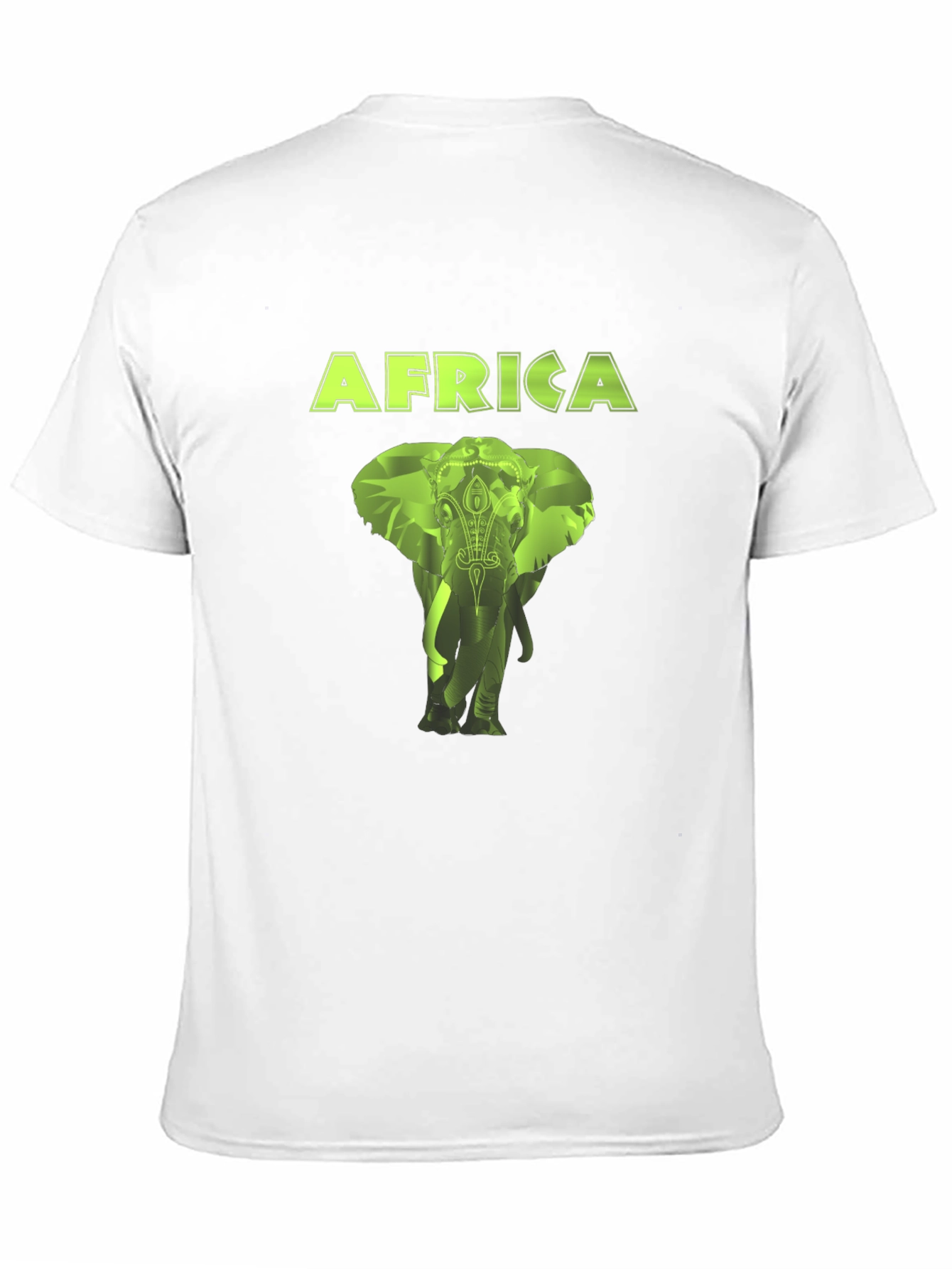 Africa Elephant Graphic Black T-Shirt