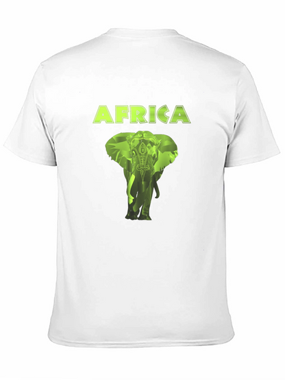 Africa Elephant Graphic Black T-Shirt