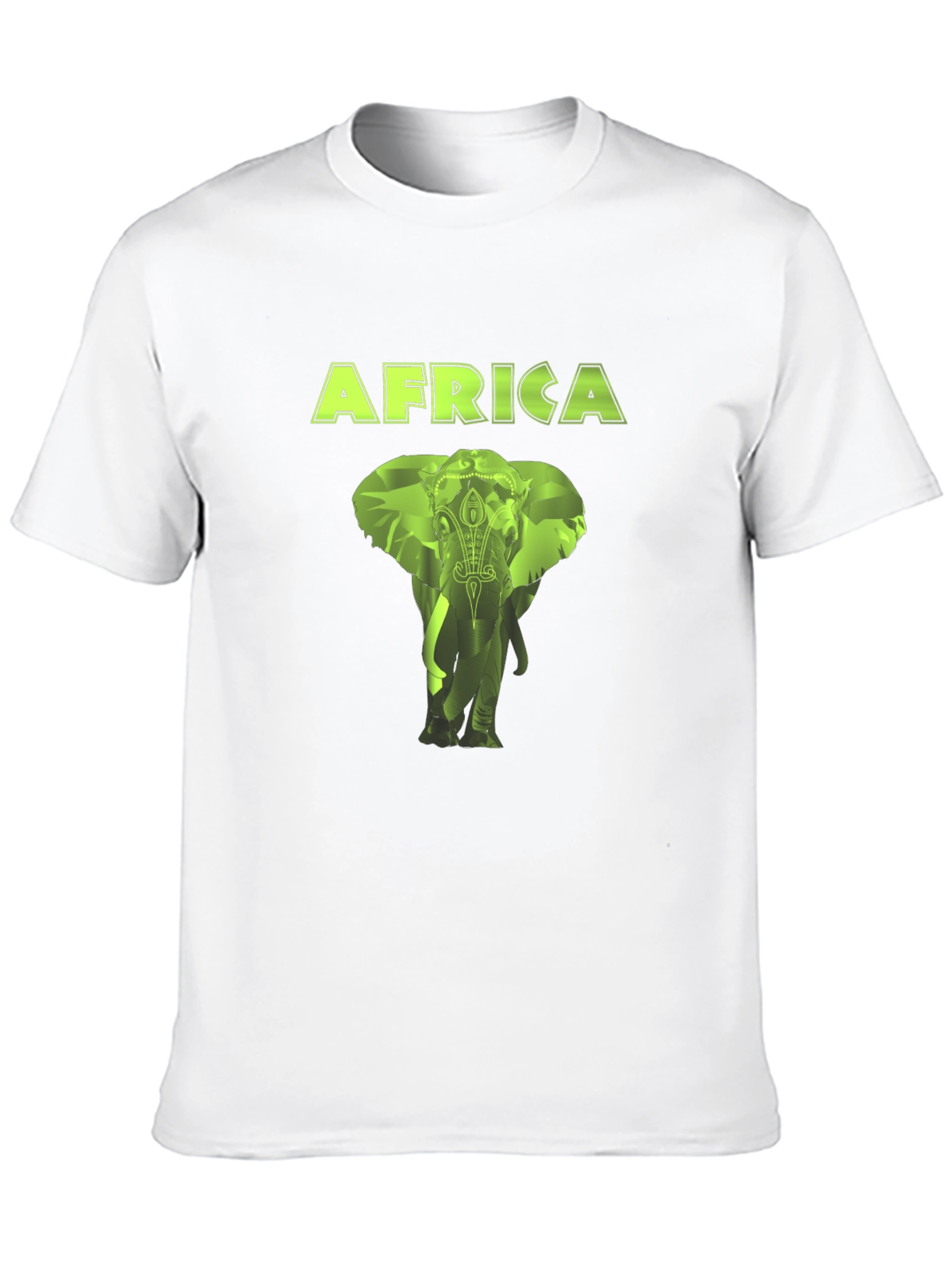 Africa Elephant Graphic Black T-Shirt