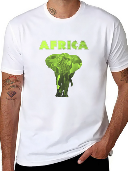 Africa Elephant Graphic Black T-Shirt