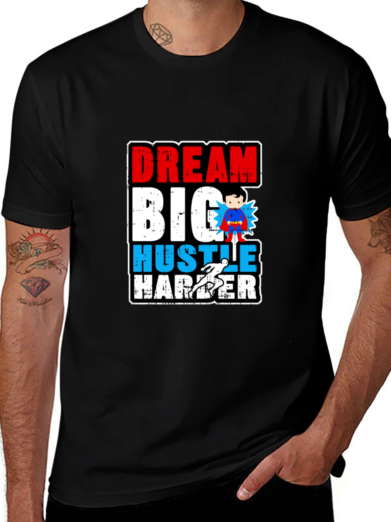 Dream Big Hustle Harder Graphic T-Shirt