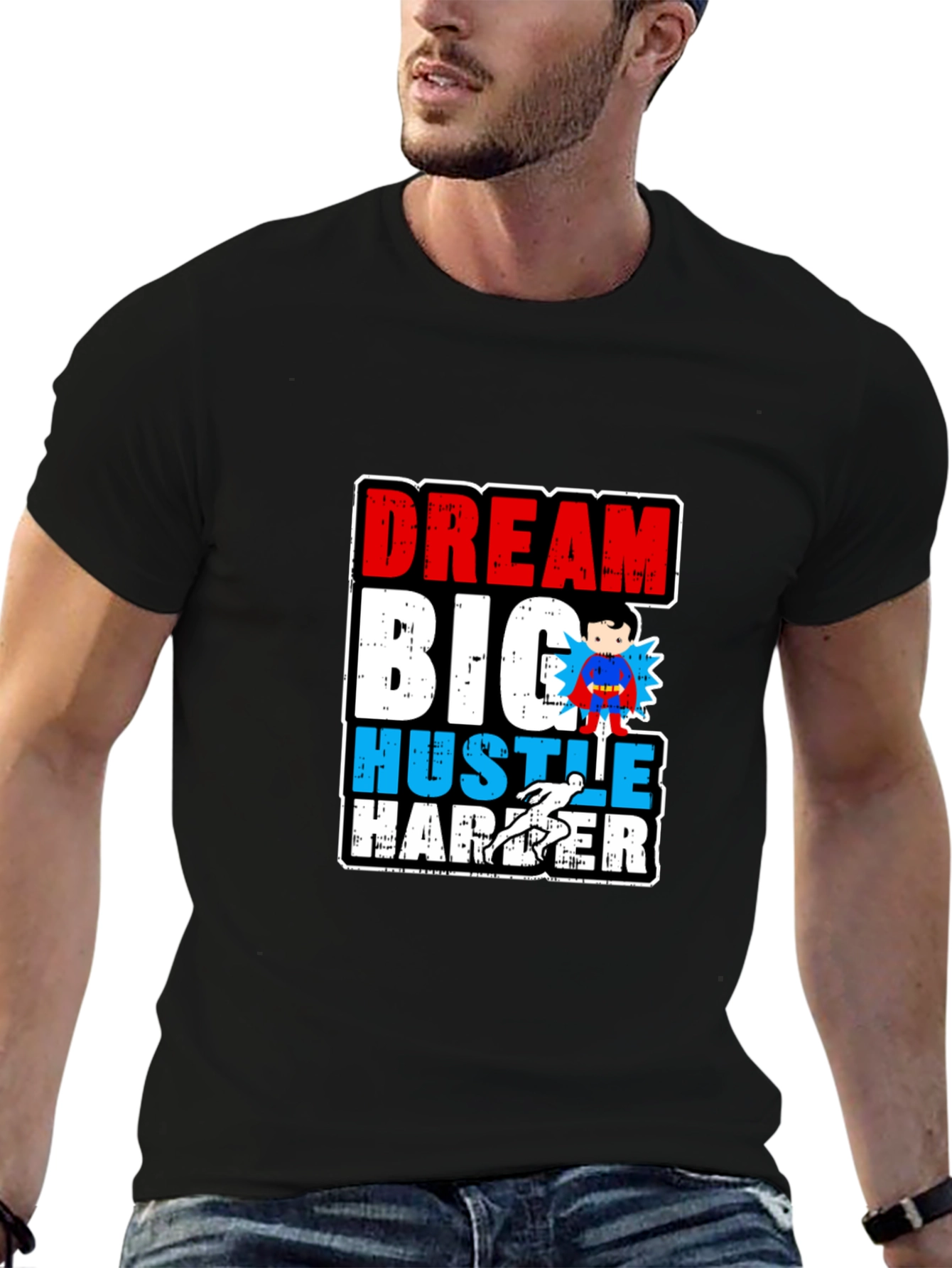 Dream Big Hustle Harder Graphic T-Shirt