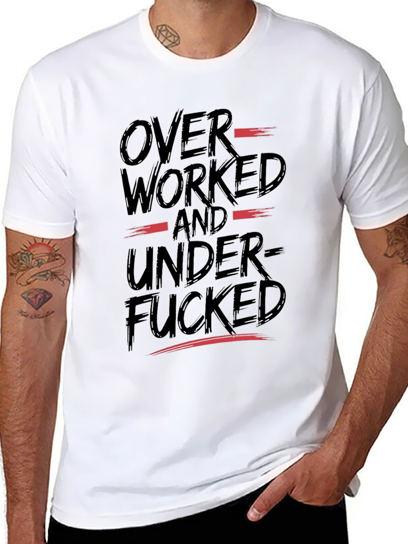 Overworked and Underfucked Graphic T-Shirt