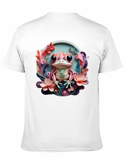 Quilled Frog Graphic T-Shirt - Unique Artistic Design