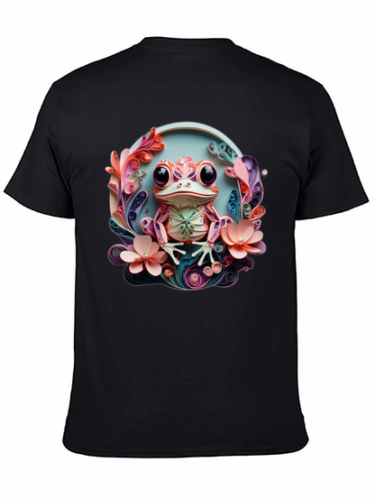 Quilled Frog Graphic T-Shirt - Unique Artistic Design