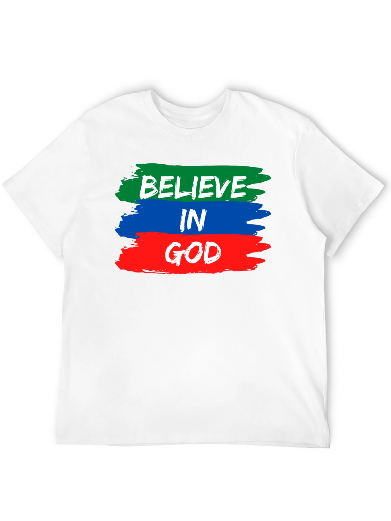 Believe in God T-Shirt - Brush Stroke Design