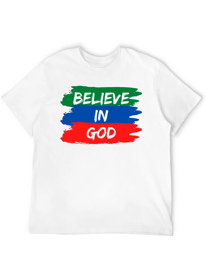 Believe in God T-Shirt - Brush Stroke Design