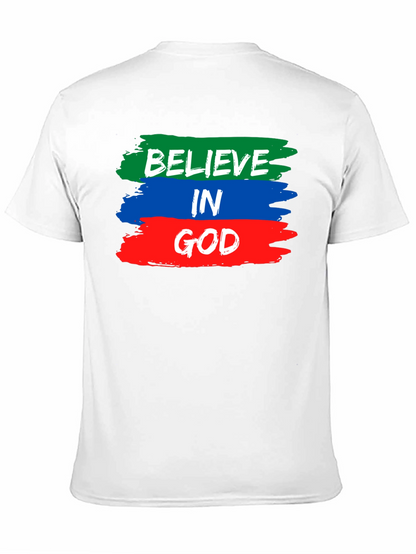 Believe in God T-Shirt - Brush Stroke Design