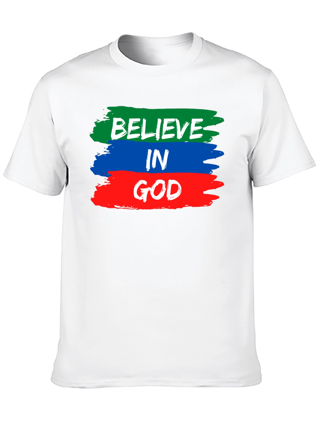 Believe in God T-Shirt - Brush Stroke Design