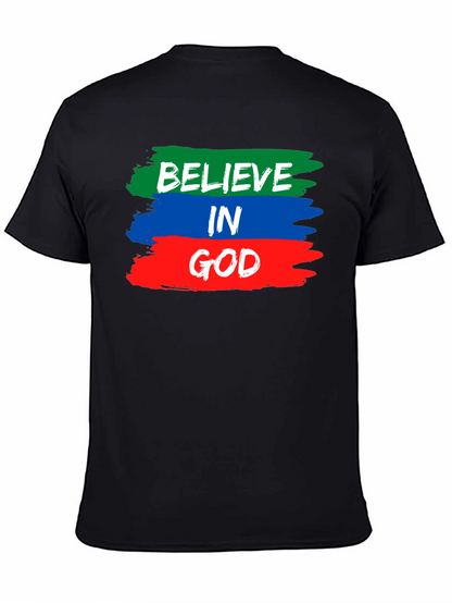Believe in God T-Shirt - Brush Stroke Design