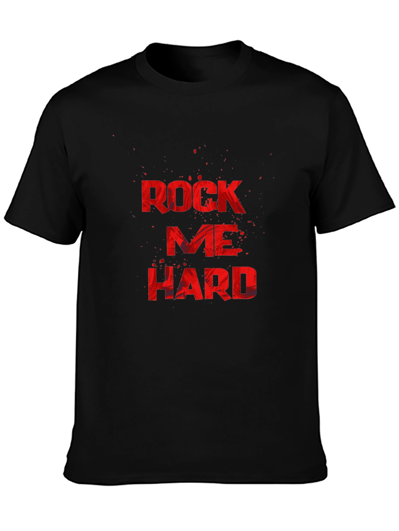 Rock Me Hard Black Graphic T-Shirt