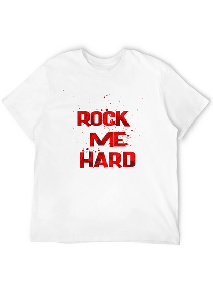 Rock Me Hard Black Graphic T-Shirt