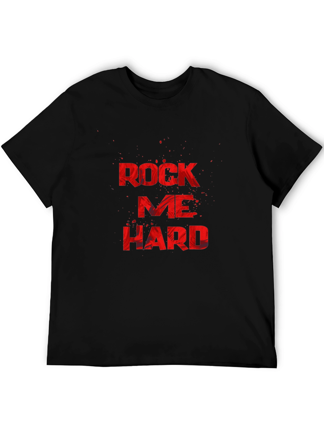 Rock Me Hard Black Graphic T-Shirt