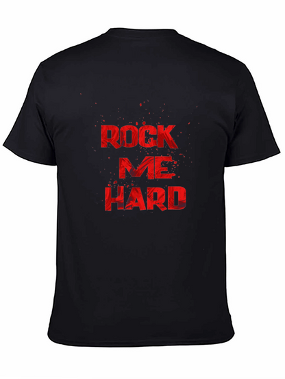 Rock Me Hard Black Graphic T-Shirt
