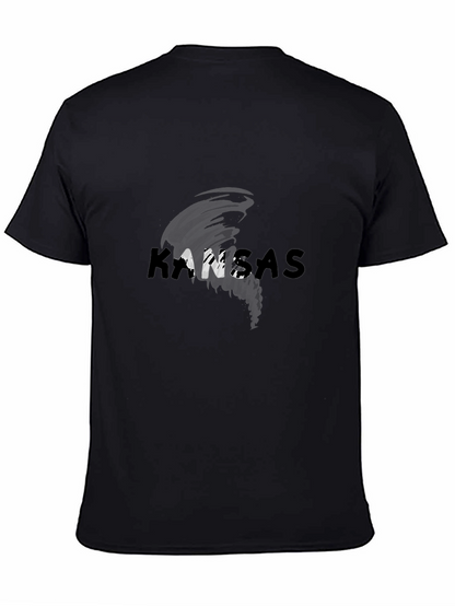 Kansas Tornado Graphic Print Tee - Black