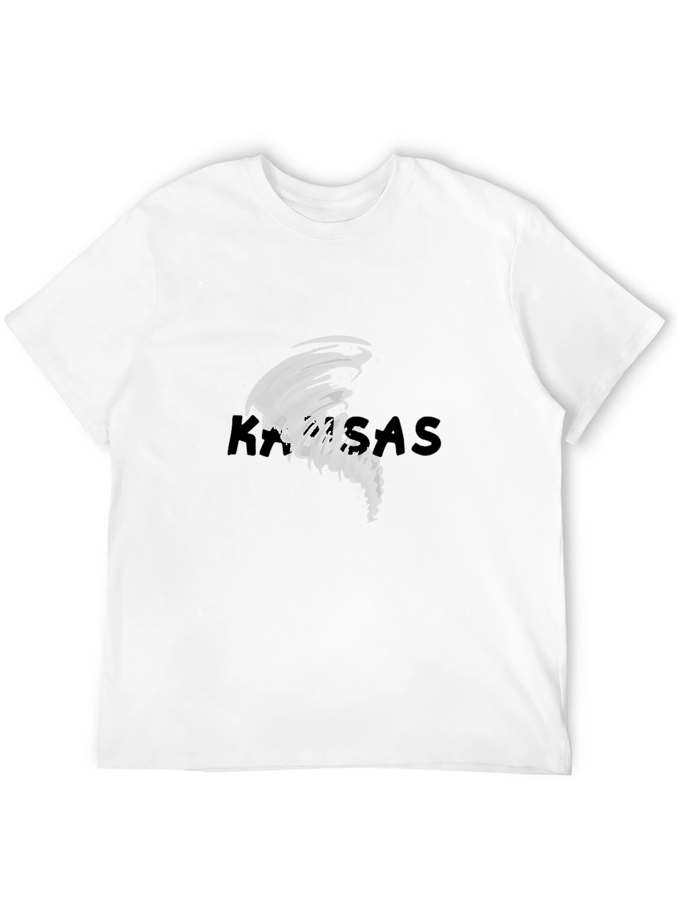 Kansas Tornado Graphic Print Tee - Black