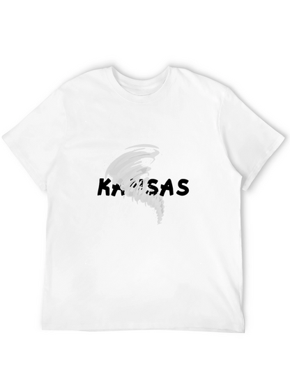 Kansas Tornado Graphic Print Tee - Black