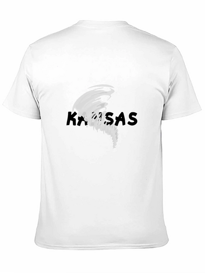 Kansas Tornado Graphic Print Tee - Black