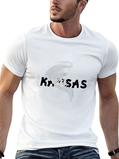 Kansas Tornado Graphic Print Tee - Black