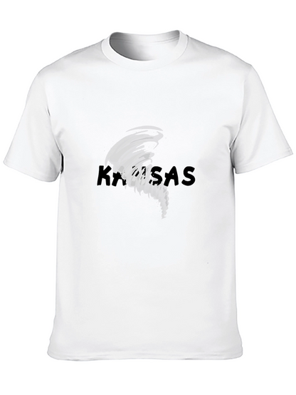 Kansas Tornado Graphic Print Tee - Black