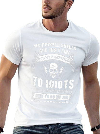 My People Skills Tolerance Funny Graphic T-Shirt