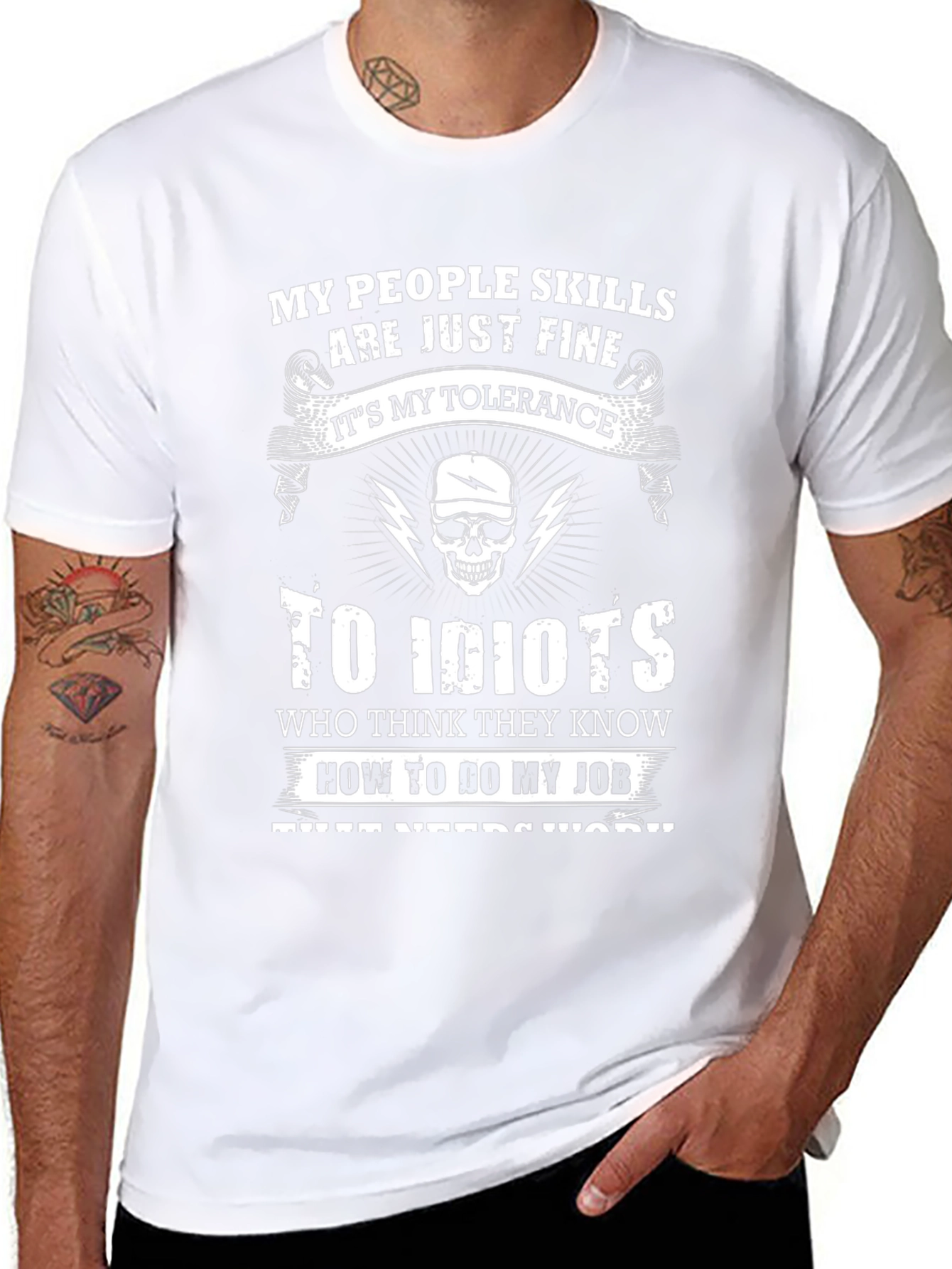 My People Skills Tolerance Funny Graphic T-Shirt