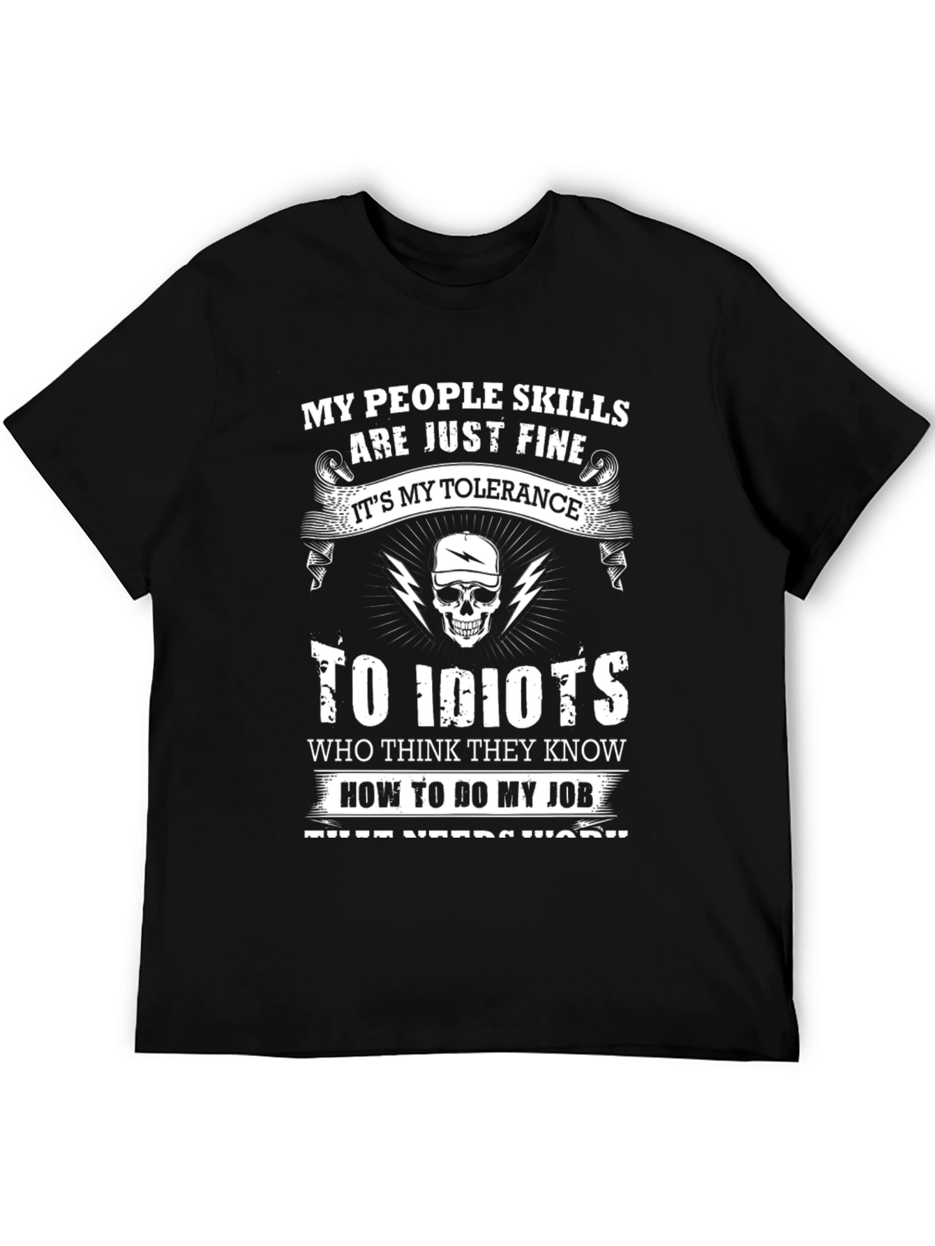 My People Skills Tolerance Funny Graphic T-Shirt