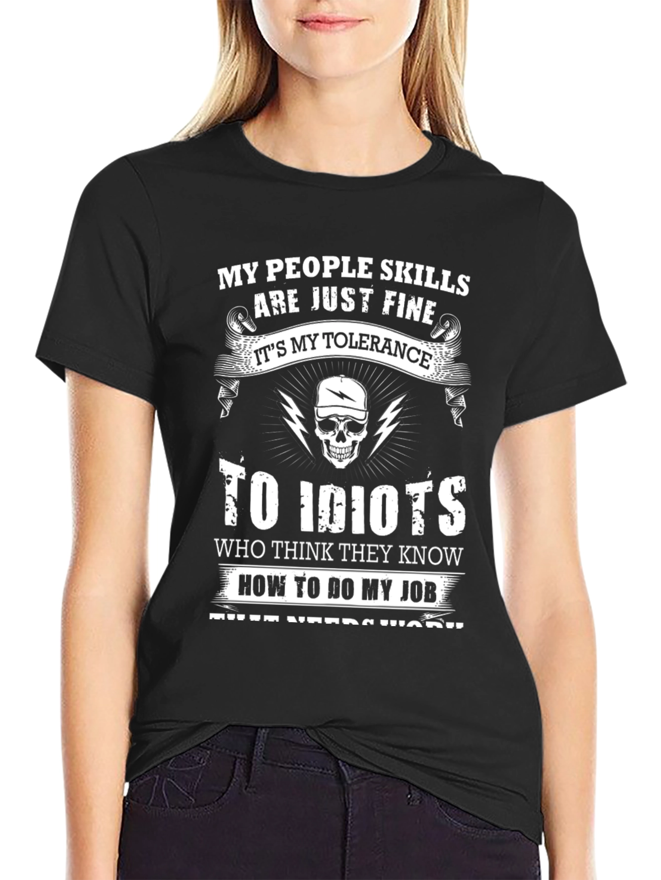My People Skills Tolerance Funny Graphic T-Shirt