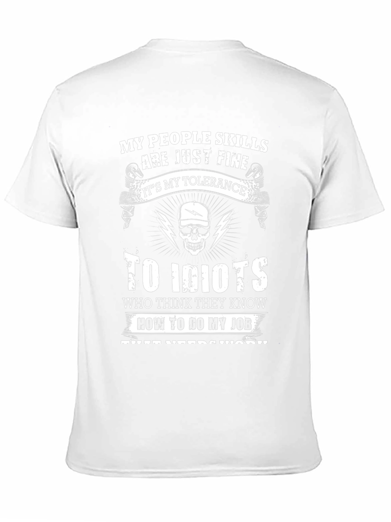 My People Skills Tolerance Funny Graphic T-Shirt