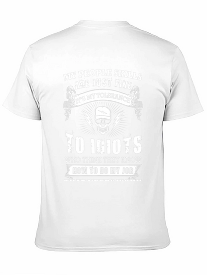 My People Skills Tolerance Funny Graphic T-Shirt