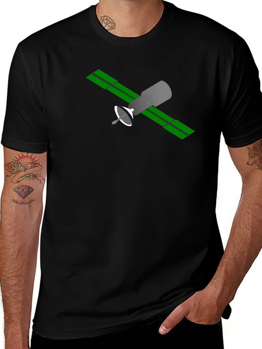 Satellite Graphic T-Shirt - Space Geek Fashion
