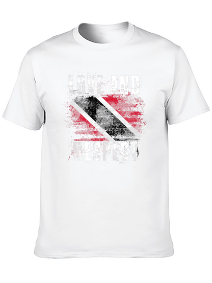 Love And Respect Trinidad Flag Graphic T-Shirt