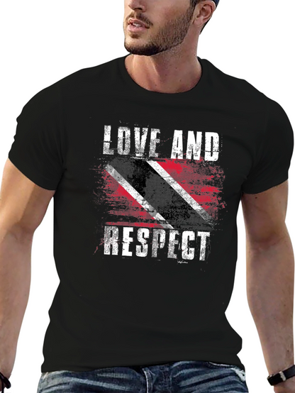 Love And Respect Trinidad Flag Graphic T-Shirt