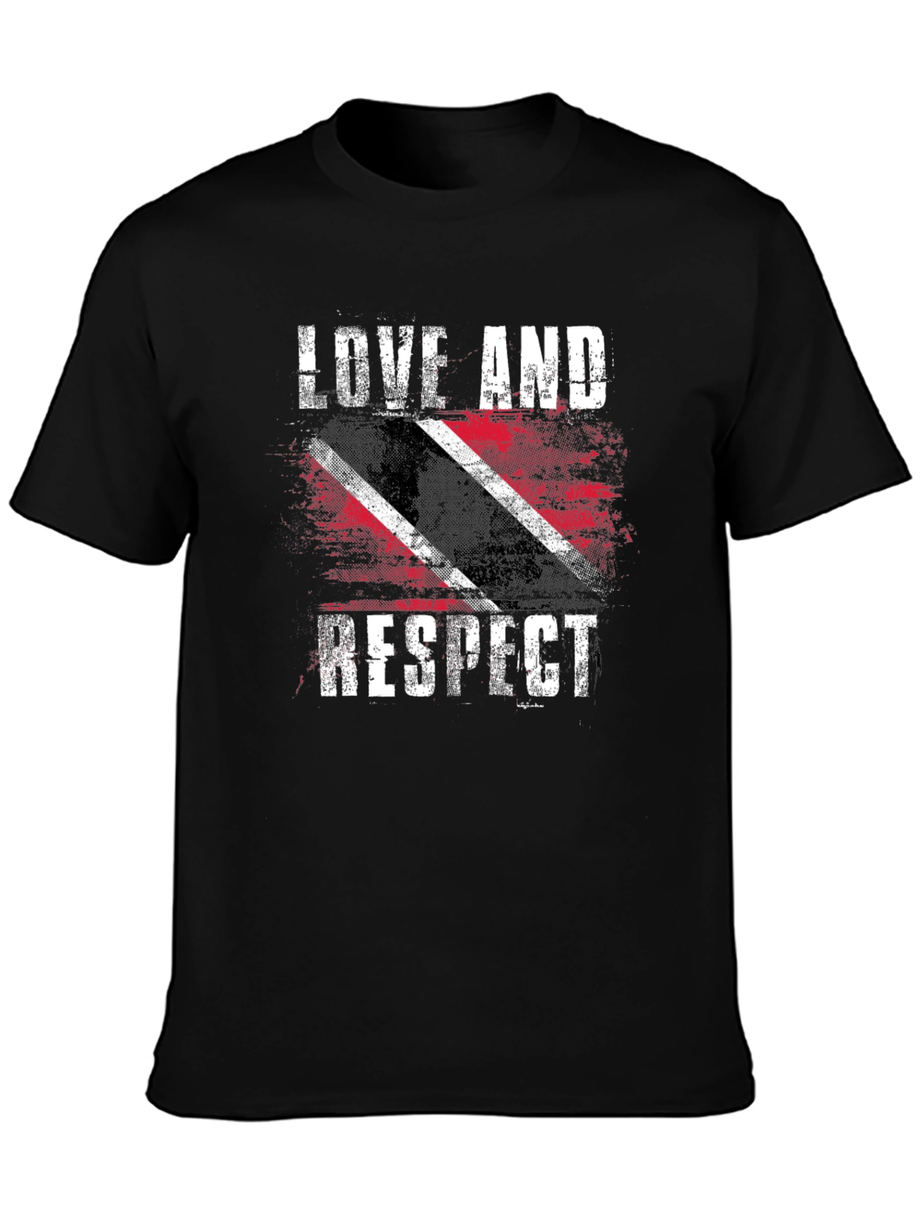 Love And Respect Trinidad Flag Graphic T-Shirt