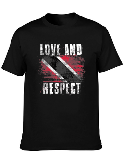 Love And Respect Trinidad Flag Graphic T-Shirt