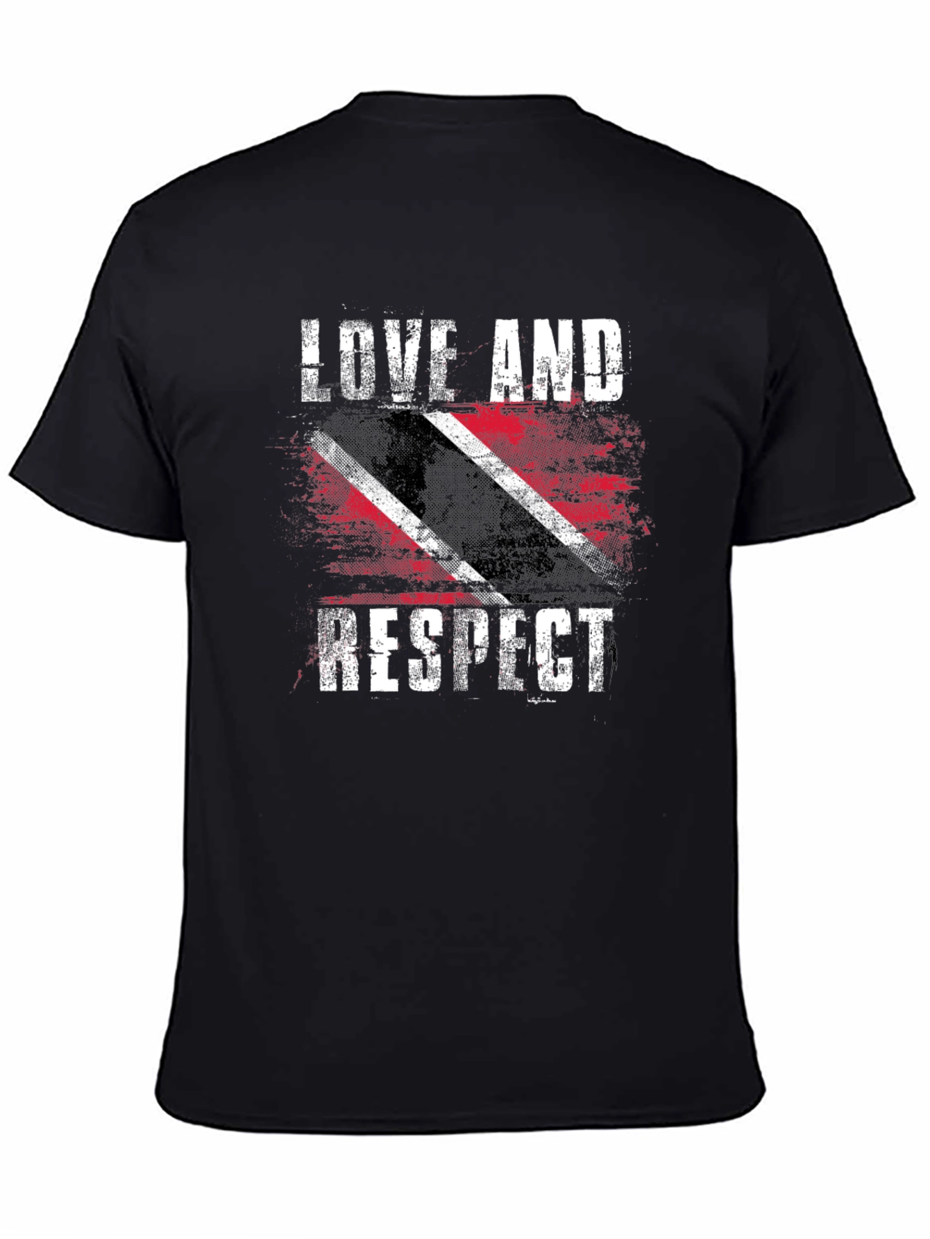 Love And Respect Trinidad Flag Graphic T-Shirt