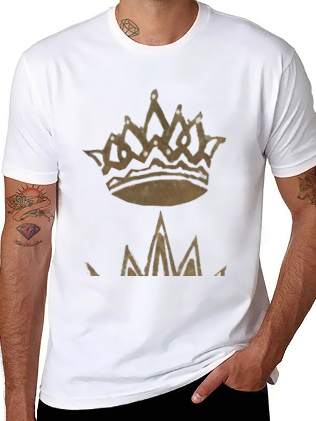 Crown Graphic Tee - Stylish Mens Casual Shirt