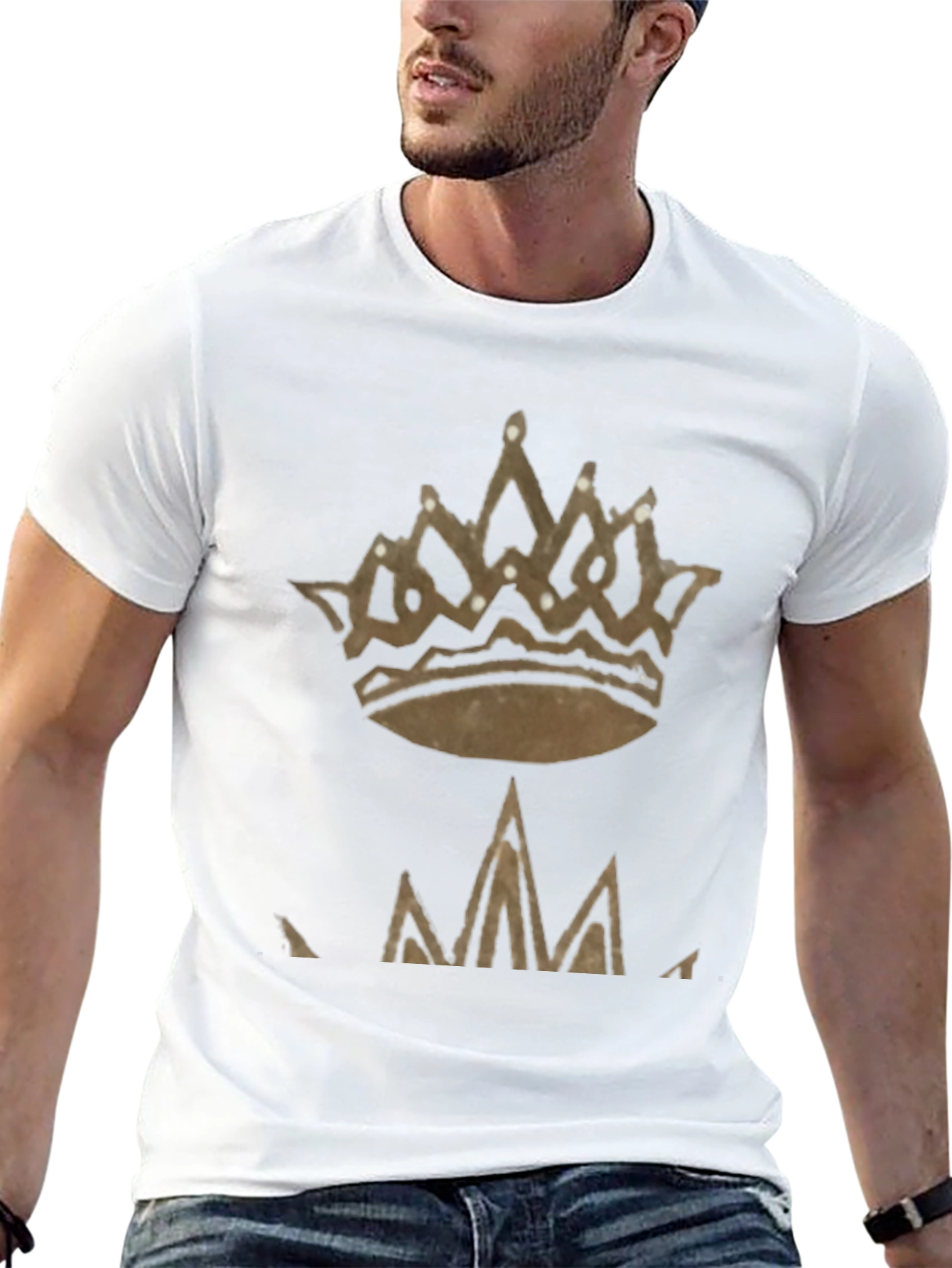 Crown Graphic Tee - Stylish Mens Casual Shirt