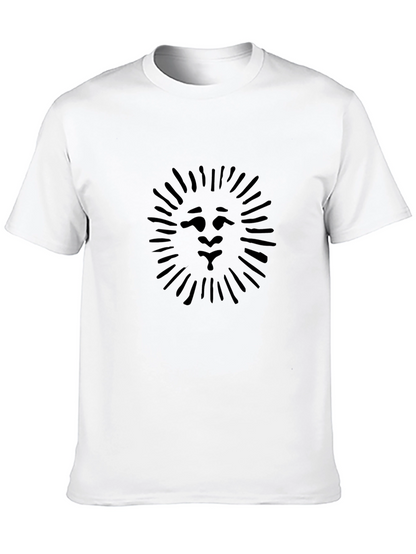 Black T-Shirt with Lion Graphic Print