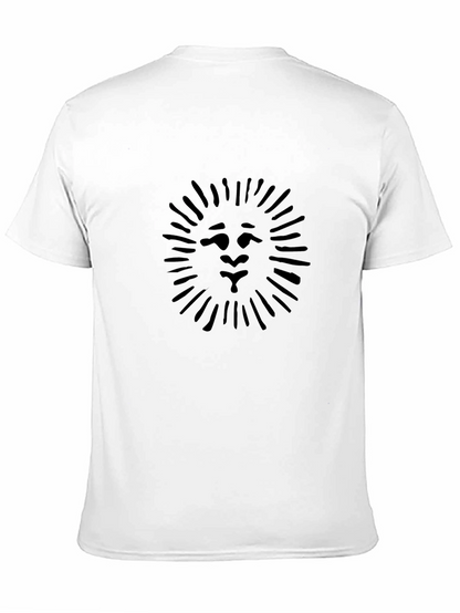 Black T-Shirt with Lion Graphic Print