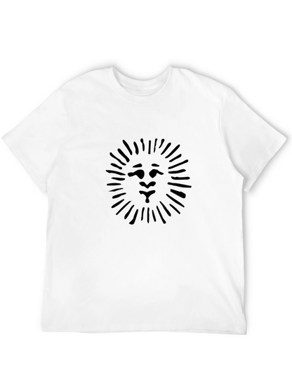 Black T-Shirt with Lion Graphic Print