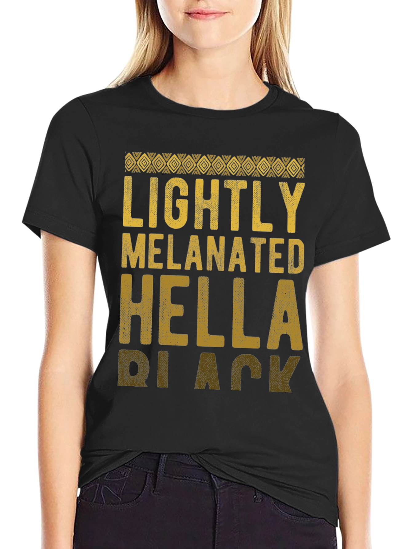 Lightly Melanated Hella Black Graphic Tee