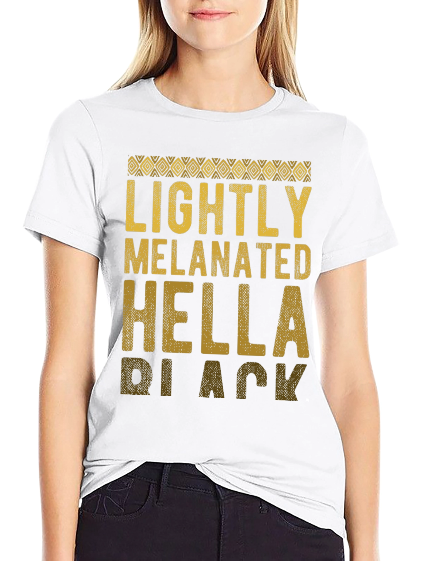 Lightly Melanated Hella Black Graphic Tee