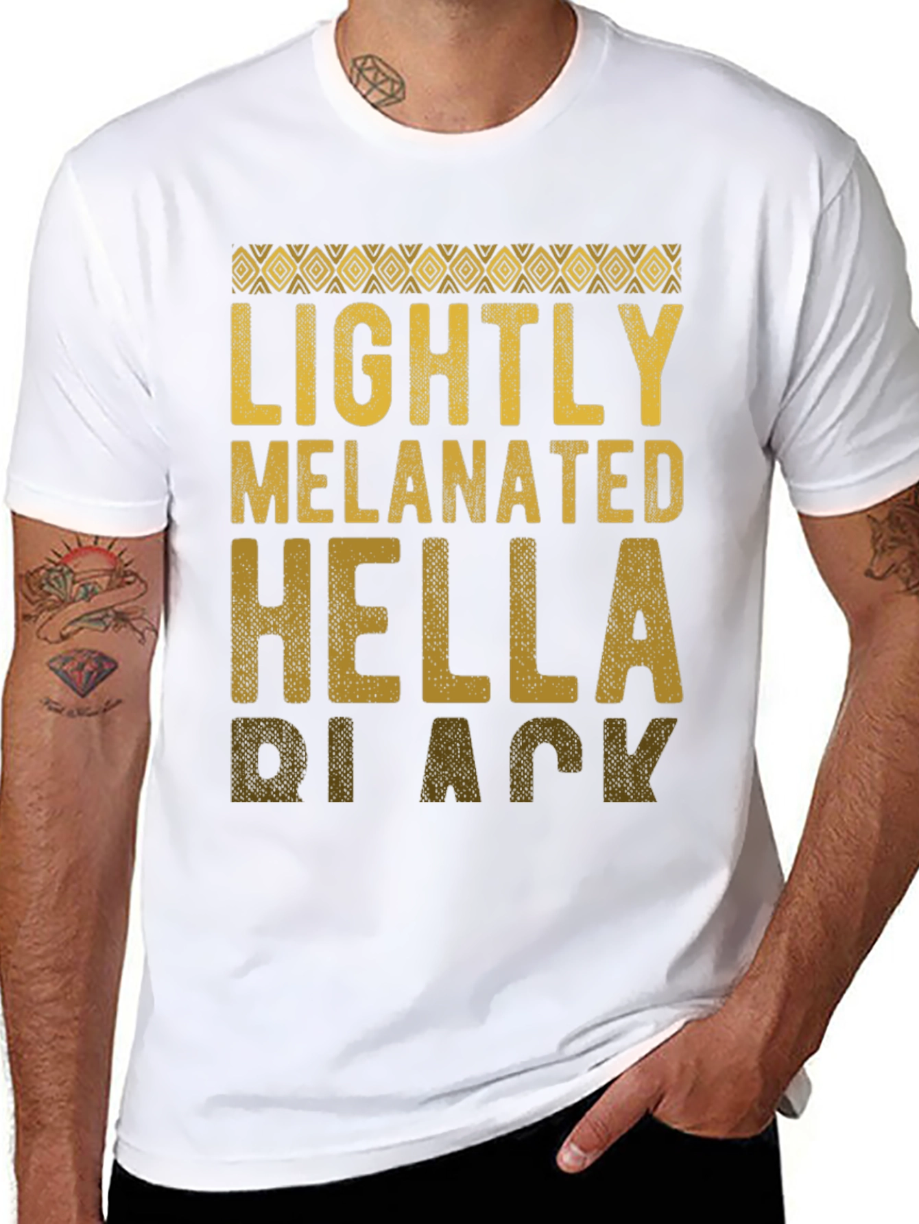 Lightly Melanated Hella Black Graphic Tee