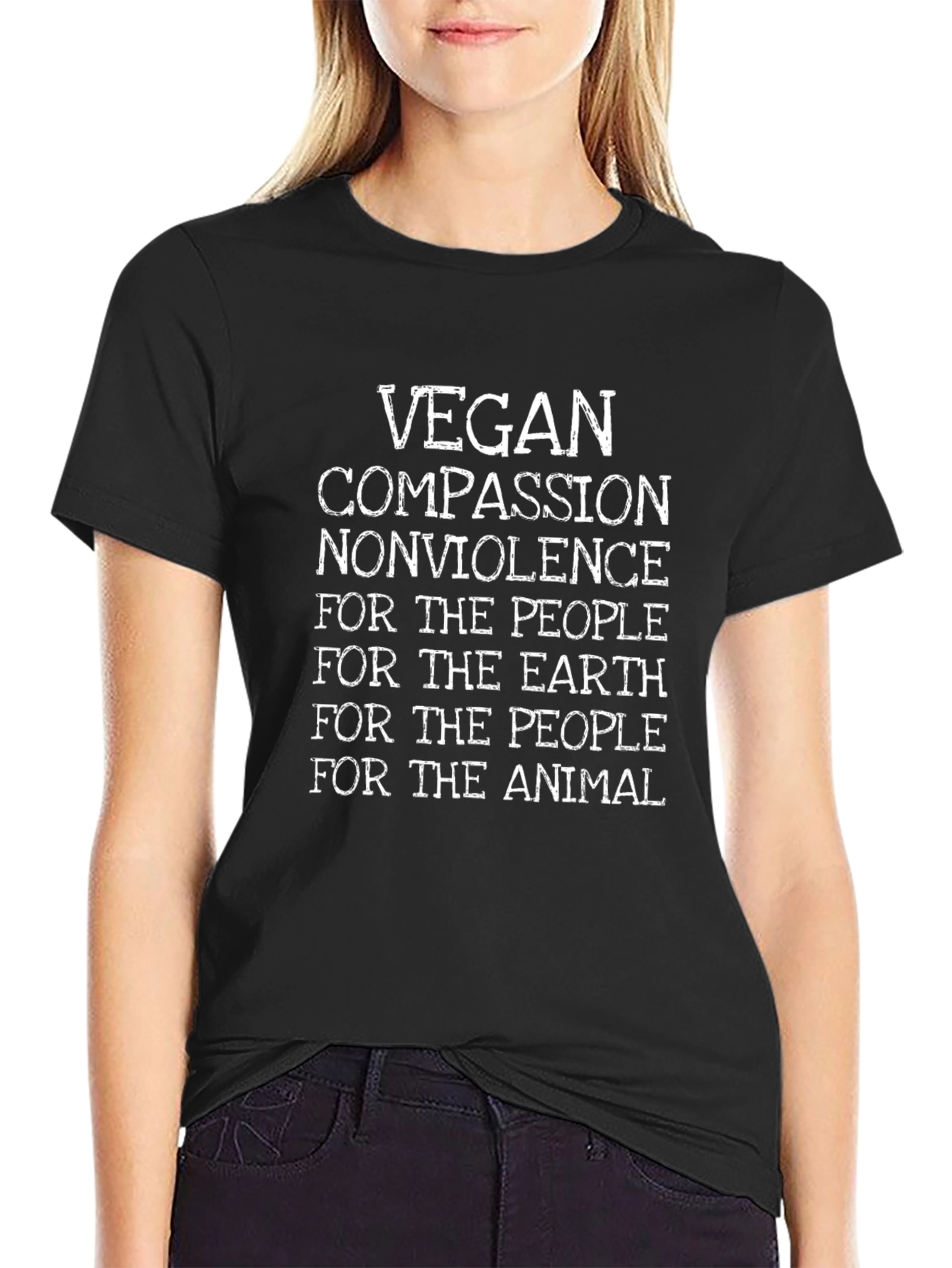 Vegan Compassion T-Shirt - Nonviolence Design